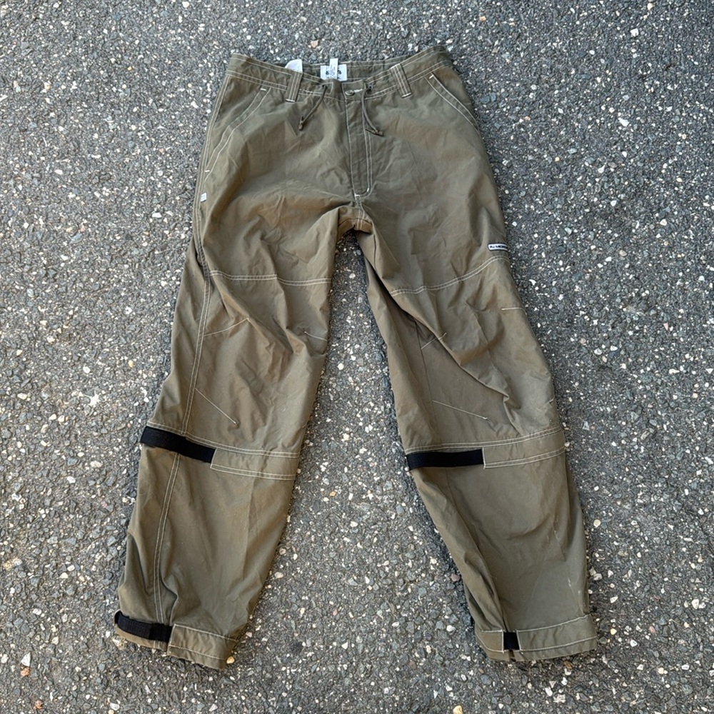 Y2K baggy green cargo pants large skater 2000s vintage